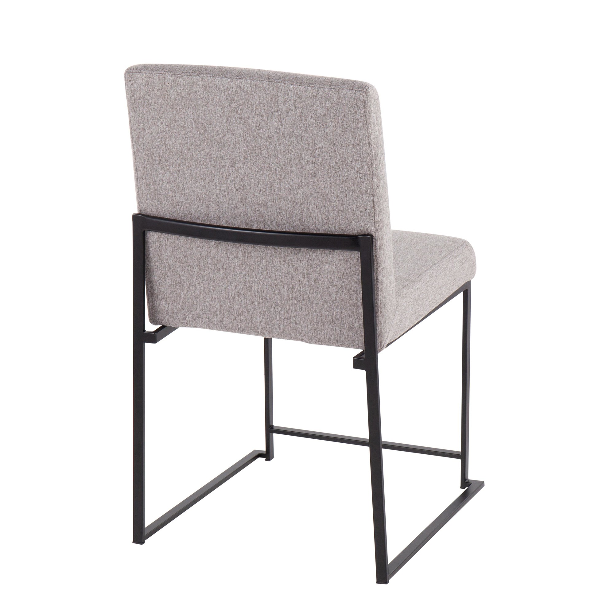High Back LumiSource Fuji Black Light Grey Dining Chairs (Set of 2) 7 High Back LumiSource Fuji Black Light Grey Dining Chairs (Set of 2) - Image 7