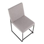 High Back LumiSource Fuji Black Light Grey Dining Chairs (Set of 2) 23 High Back LumiSource Fuji Black Light Grey Dining Chairs (Set of 2)