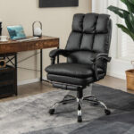 Ergonomic Swivel Office Chair with Footrest and Adjustable Height