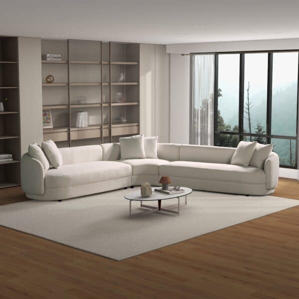 HighlineCreamBoucleCornerSofa 5