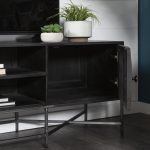 Hogarth I Dark Brown Solid Wood TV Stand Media Console with Storage, TV up to 81"