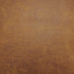 Hollyfield I Brown Leather Seat Gold Iron Frame Dining Chair