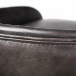 Hollyfield II Black Leather Seat Gold Metal Base Counter Stool