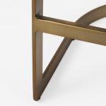 Hollyfield II Cream Fabric Seat W/ Gold Metal Base Counter Stool
