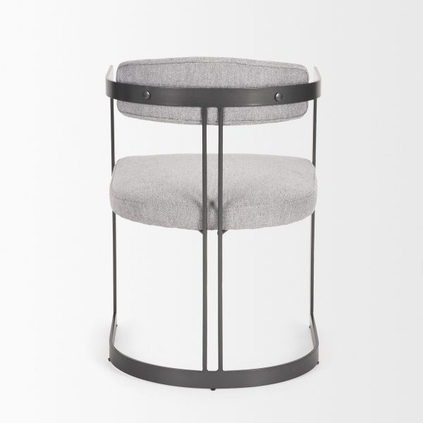Hollyfield II Gray Fabric Seat W Gray Iron Frame Dining Chair 5
