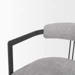 Hollyfield II Gray Fabric Seat W/ Gray Iron Frame Dining Chair