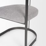 Hollyfield II Gray Fabric Seat W/ Gray Iron Frame Dining Chair