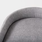 Hollyfield II Gray Fabric Seat W/ Gray Metal Base Bar Stool