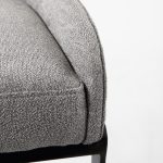 Hollyfield II Gray Fabric Seat W/ Gray Metal Base Counter Stool