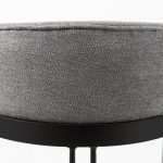 Hollyfield II Gray Fabric Seat W/ Gray Metal Base Counter Stool