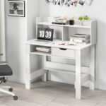 Home Office Desk with Hutch, Charging Ports, Drawer, and Shelves 8 Home Office Desk with Hutch, Charging Ports, Drawer, and Shelves