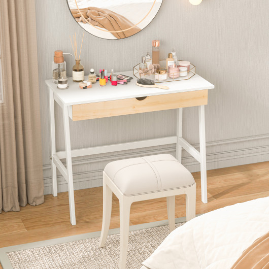 Compact Wooden Desk with Drawer for Small Home Office Spaces 2 Compact Wooden Desk with Drawer for Small Home Office Spaces - Image 2