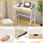 Compact Wooden Desk with Drawer for Small Home Office Spaces 14 Compact Wooden Desk with Drawer for Small Home Office Spaces