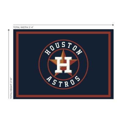 Houston Astros 4 x 6 Spirit Rug Officially Licensed MLB