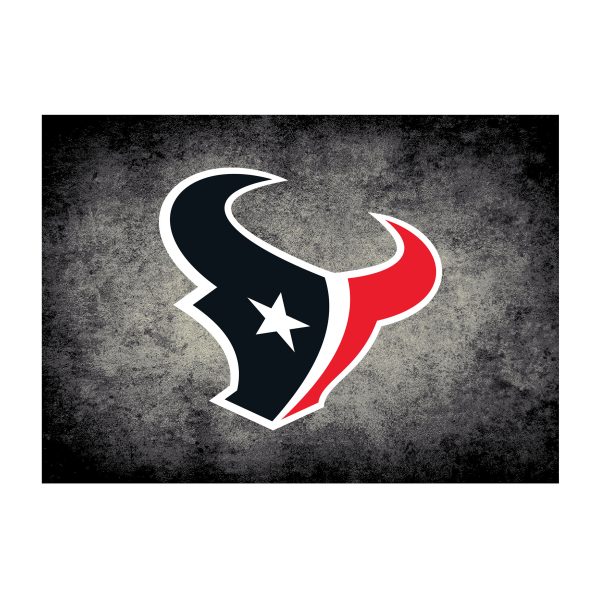 Houston Texans 6x8 Distressed WearOn Nylon Area Rug 1
