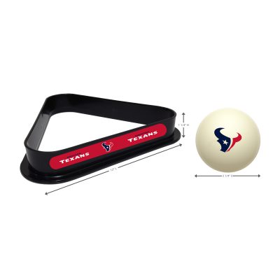 Houston Texans Billiard Cue Ball and Triangle Set