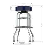 Houston Texans Chrome Logo Bar Stool
