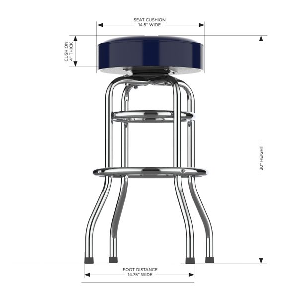 Houston Texans Chrome Logo Bar Stool