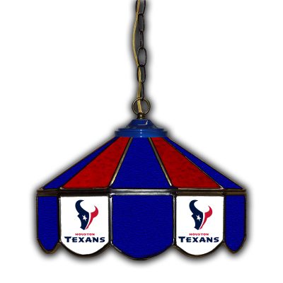 Houston Texans Handcrafted Stained Glass 14 inch Pub Light