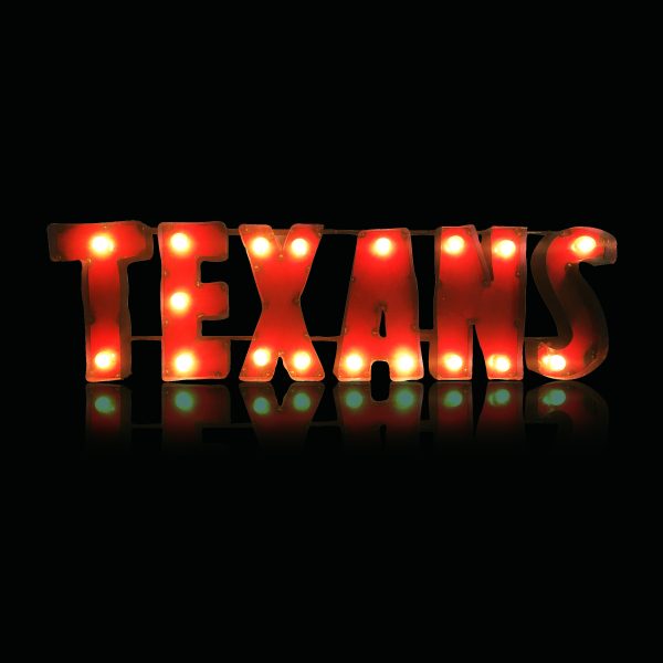 Houston Texans Lighted Recycled Metal Wordmark Sign 2