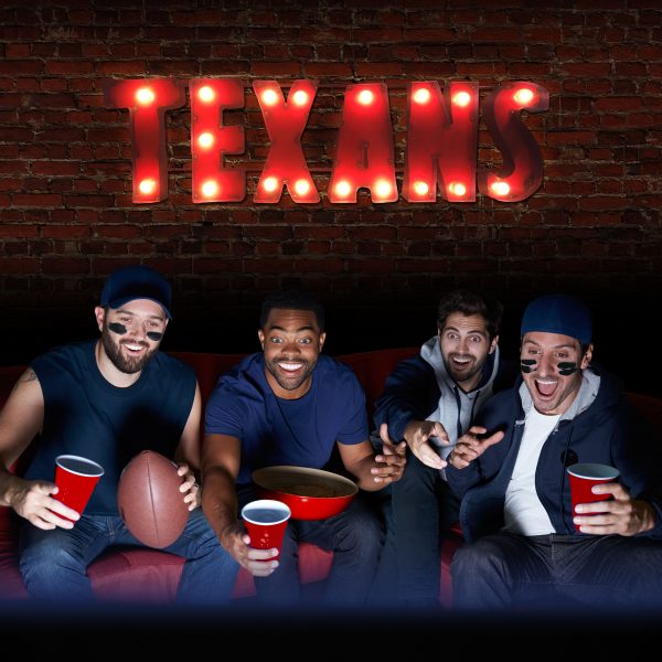 Houston Texans Lighted Recycled Metal Wordmark Sign 3