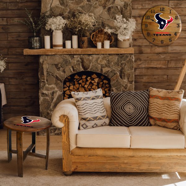 Houston Texans NFL Oak Whiskey Barrel Side Table 1