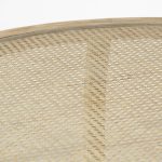 Hubbard Set of 2 Round Woven Cane w/Glass Top Solid Wood Base Coffee Tables