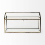 Hutt 16L x 6W x 9H Gold Glass Terrarium Box