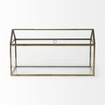 Hutt 16L x 6W x 9H Gold Glass Terrarium Box