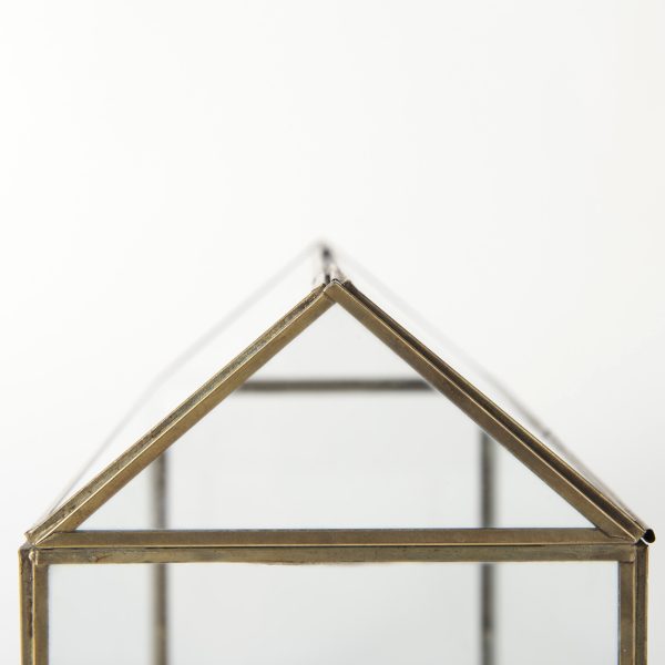 Hutt 16L x 6W x 9H Gold Glass Terrarium Box 6