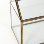 Hutt 16L x 6W x 9H Gold Glass Terrarium Box