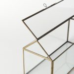 Hutt 16L x 6W x 9H Gold Glass Terrarium Box