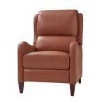 Hyde Brick Genuine Leather Nailhead Trim Wingback Recliner 7 Hyde Brick Genuine Leather Nailhead Trim Wingback Recliner