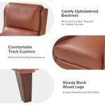 Hyde Brick Genuine Leather Nailhead Trim Wingback Recliner 10 Hyde Brick Genuine Leather Nailhead Trim Wingback Recliner