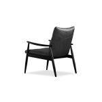INGA Black Leather Lounge Chair Black Rubberwood Frame 9 INGA Black Leather Lounge Chair Black Rubberwood Frame