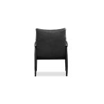 INGA Black Leather Lounge Chair Black Rubberwood Frame 10 INGA Black Leather Lounge Chair Black Rubberwood Frame