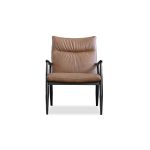 INGA Leather Lounge Chair Black Rubberwood Frame 6 INGA Leather Lounge Chair Black Rubberwood Frame