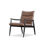 INGA Leather Lounge Chair Black Rubberwood Frame 5 INGA Leather Lounge Chair Black Rubberwood Frame