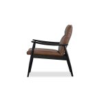 INGA Leather Lounge Chair Black Rubberwood Frame 7 INGA Leather Lounge Chair Black Rubberwood Frame