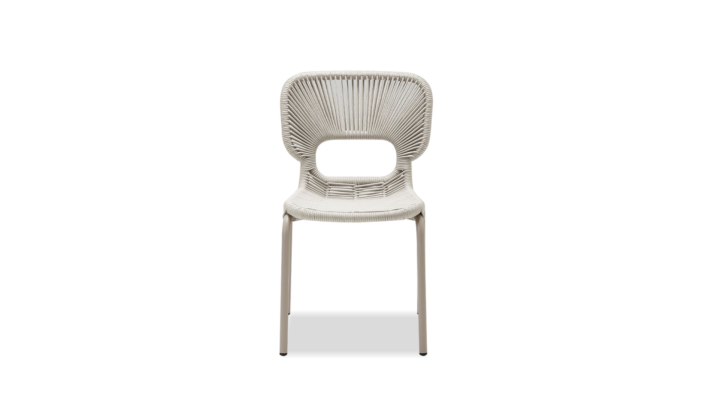 ISCHIA Taupe Stackable Indoor Outdoor Dining Chairs 2 ISCHIA Taupe Stackable Indoor Outdoor Dining Chairs - Image 2