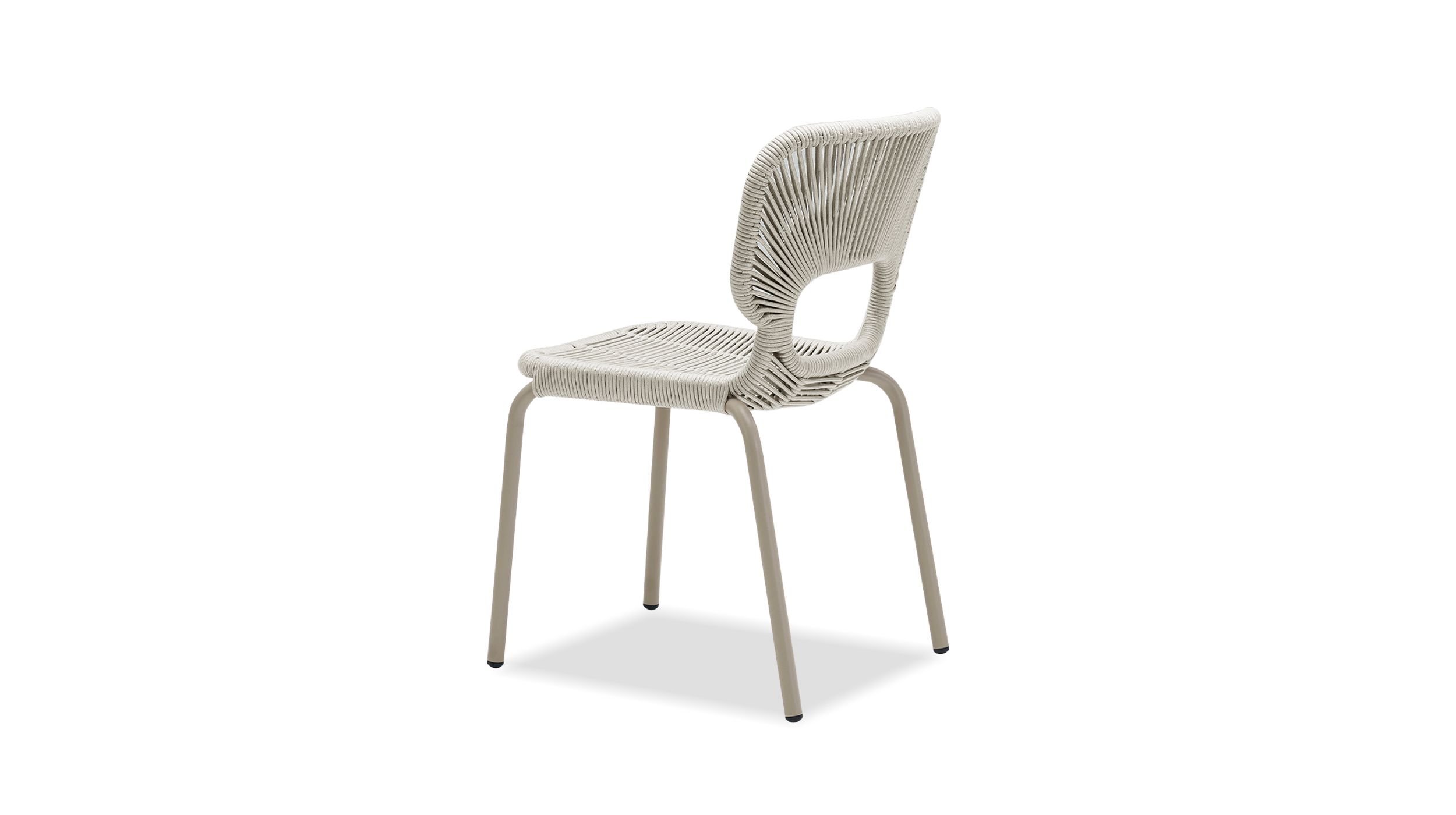 ISCHIA Taupe Stackable Indoor Outdoor Dining Chairs 3 ISCHIA Taupe Stackable Indoor Outdoor Dining Chairs - Image 3