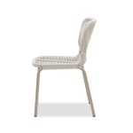 ISCHIA Taupe Stackable Indoor Outdoor Dining Chairs 10 ISCHIA Taupe Stackable Indoor Outdoor Dining Chairs
