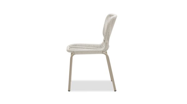 ISCHIA Taupe Stackable Indoor Outdoor Dining Chairs 3 2