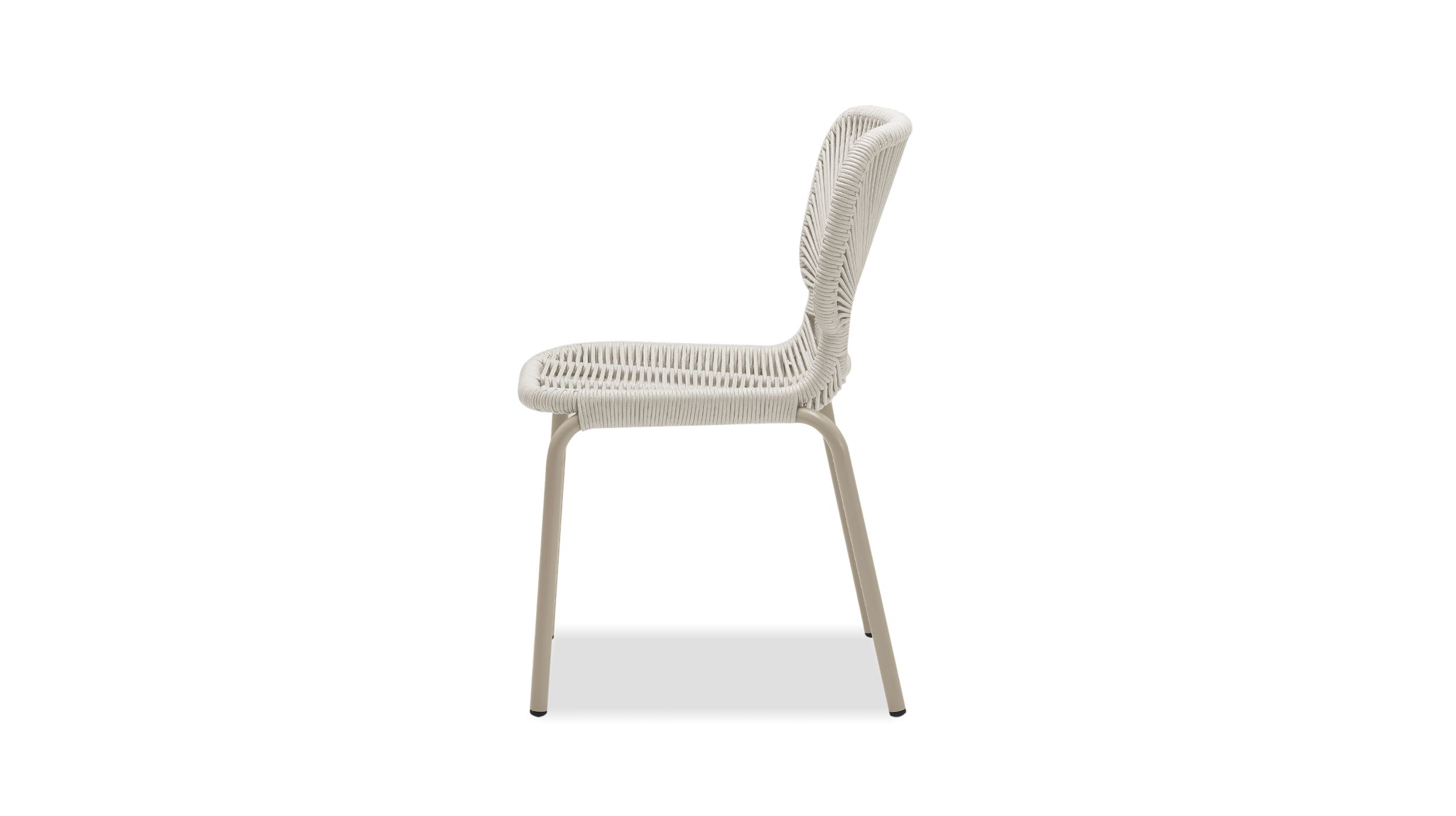 ISCHIA Taupe Stackable Indoor Outdoor Dining Chairs 4 ISCHIA Taupe Stackable Indoor Outdoor Dining Chairs - Image 4