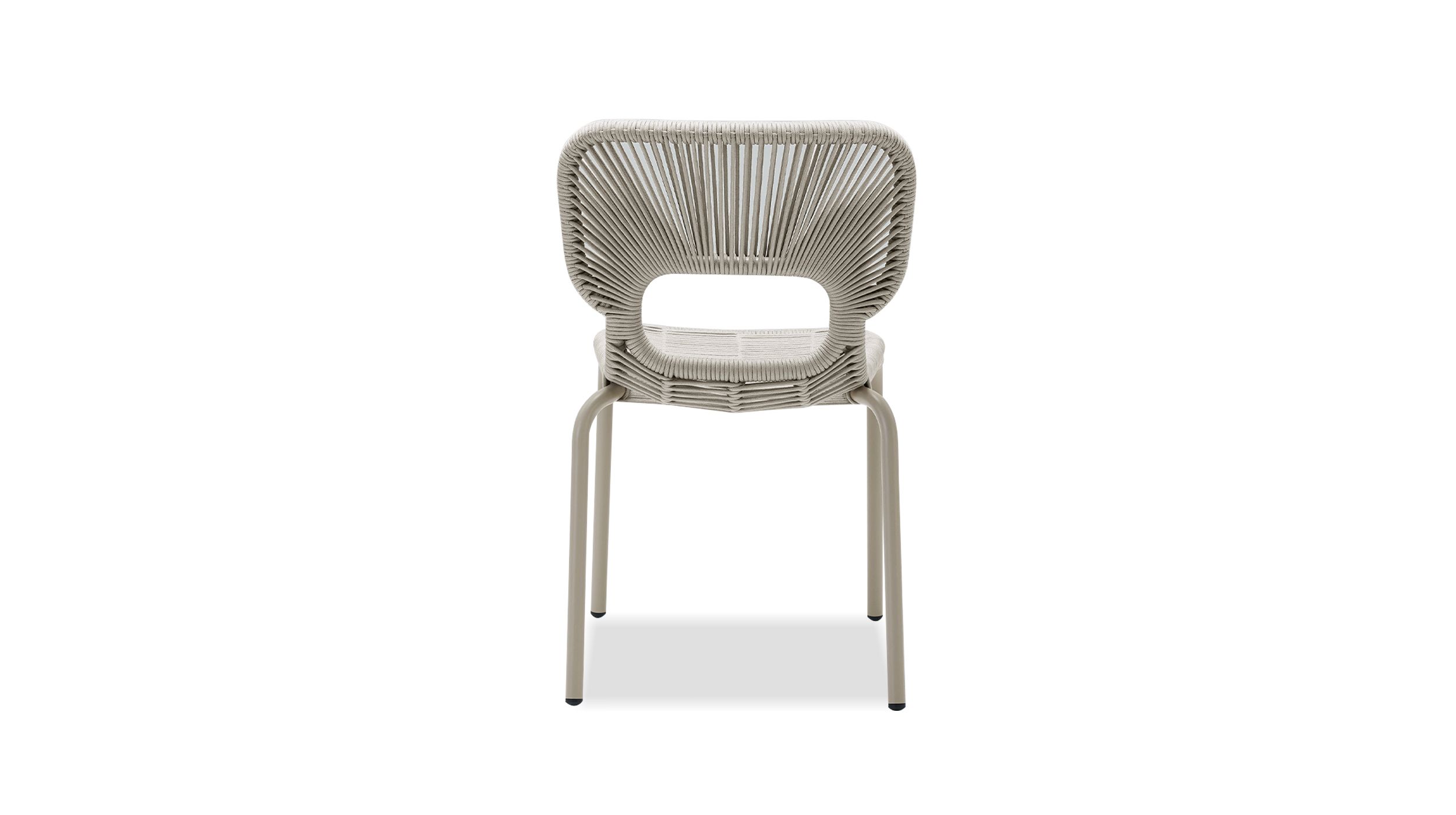 ISCHIA Taupe Stackable Indoor Outdoor Dining Chairs 5 ISCHIA Taupe Stackable Indoor Outdoor Dining Chairs - Image 5