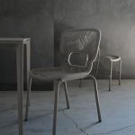 ISCHIA Taupe Stackable Indoor Outdoor Dining Chairs 12 ISCHIA Taupe Stackable Indoor Outdoor Dining Chairs