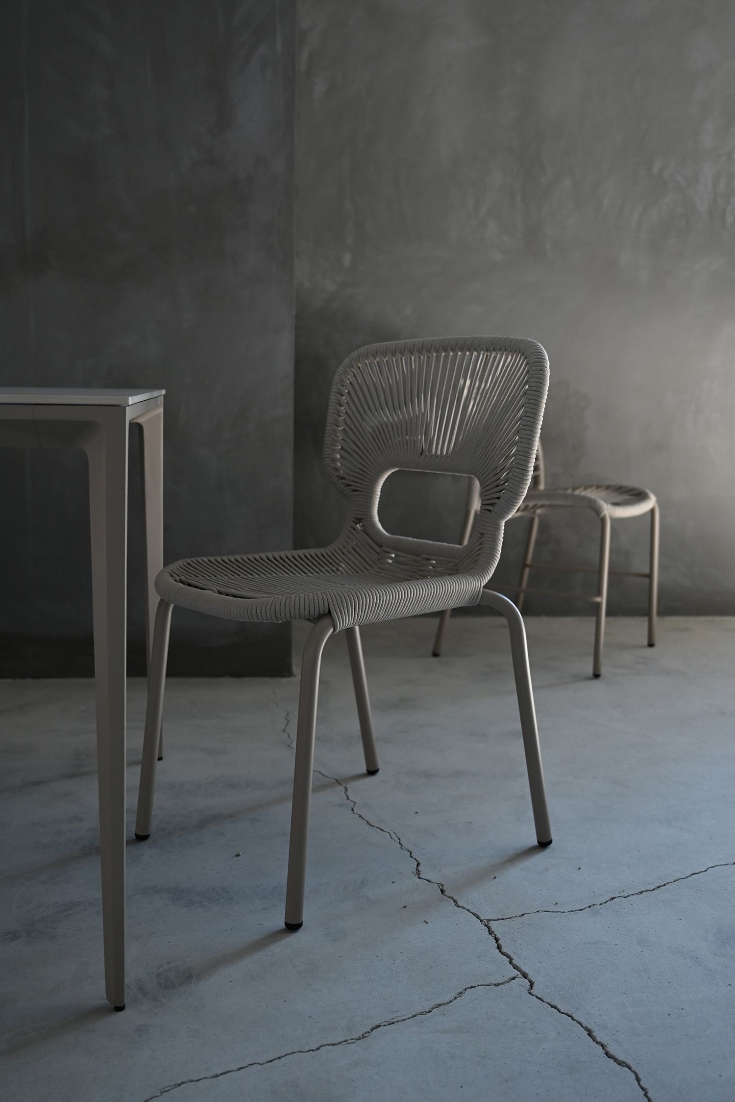 ISCHIA Taupe Stackable Indoor Outdoor Dining Chairs 6 ISCHIA Taupe Stackable Indoor Outdoor Dining Chairs - Image 6