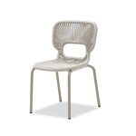 ISCHIA Taupe Stackable Indoor Outdoor Dining Chairs 7 ISCHIA Taupe Stackable Indoor Outdoor Dining Chairs