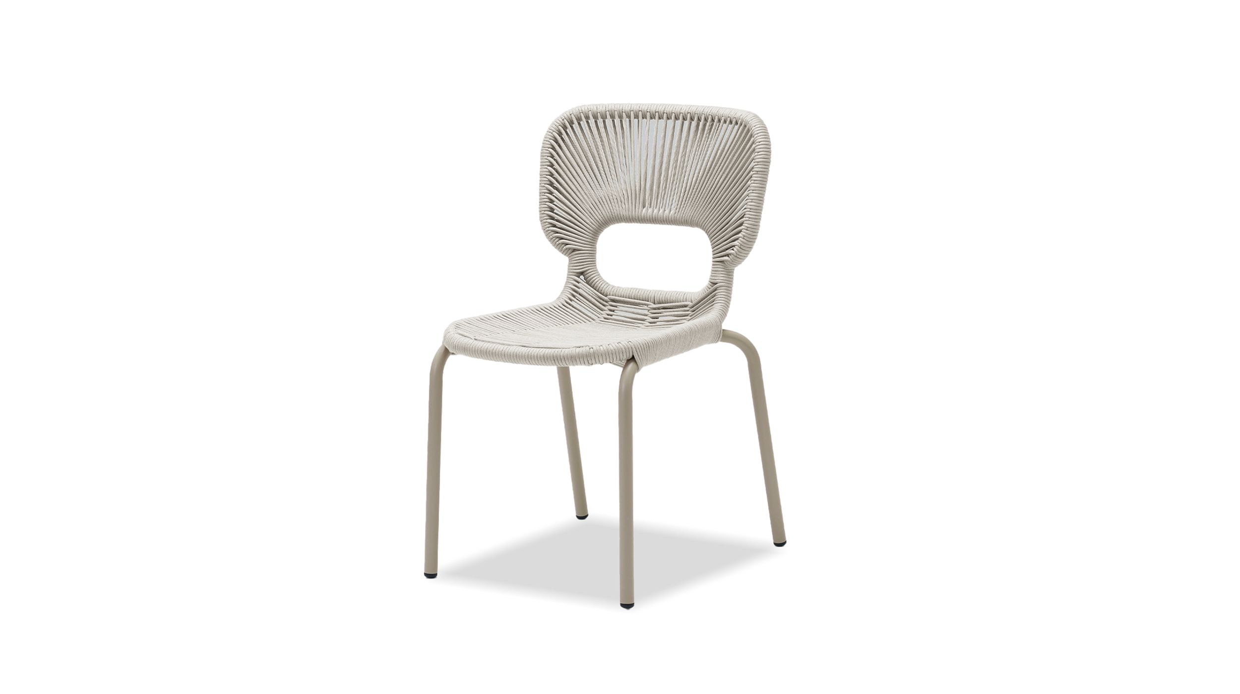 ISCHIA Taupe Stackable Indoor Outdoor Dining Chairs 1 ISCHIA Taupe Stackable Indoor Outdoor Dining Chairs