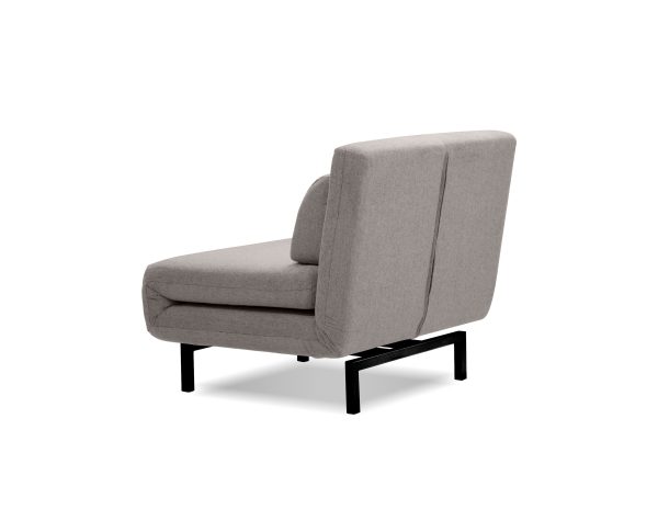ISO Driftwood Swivel Chair Bed with Black Legs 2